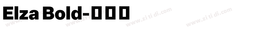 Elza Bold字体转换